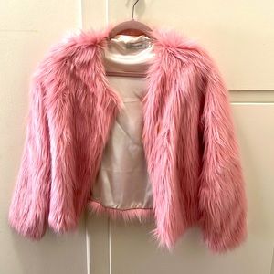 Pink Faux Fur Jacket